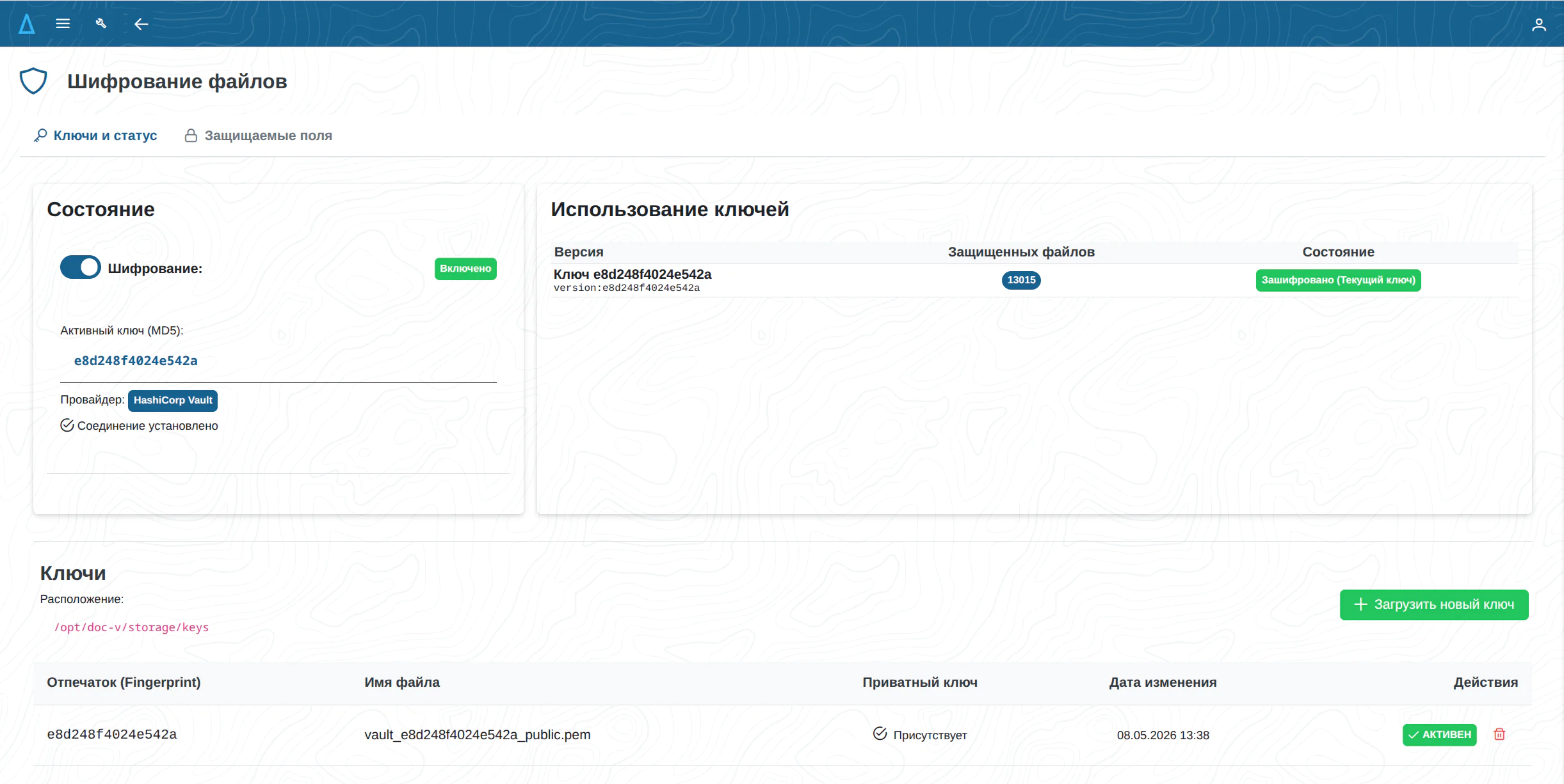 Шифрование файлов коммерческих предложений участников до вскрытия в DOC-V